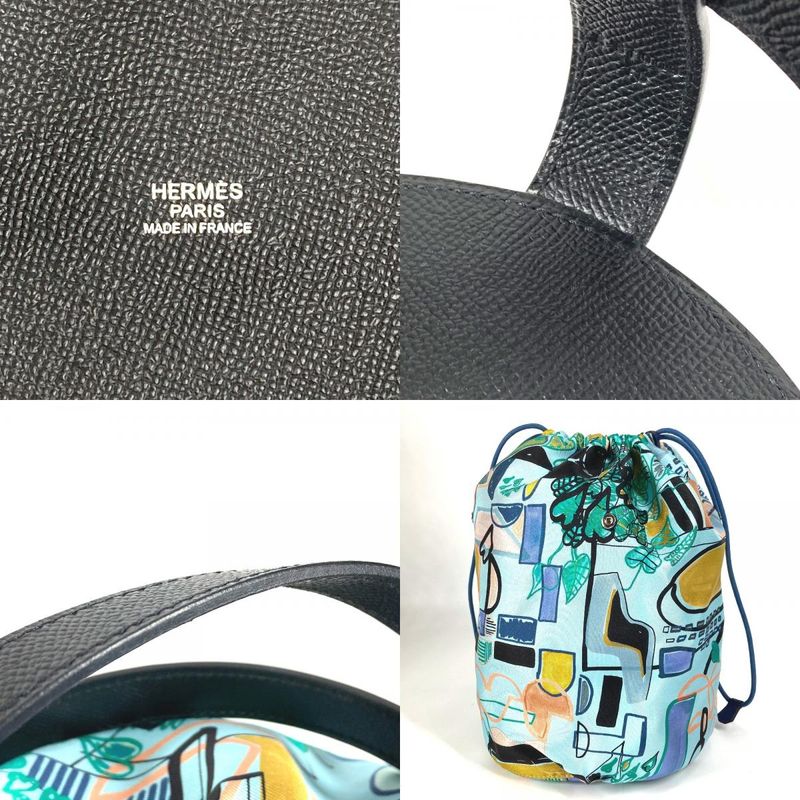 Hermes Shoulder Bag Musardine Leather Navy