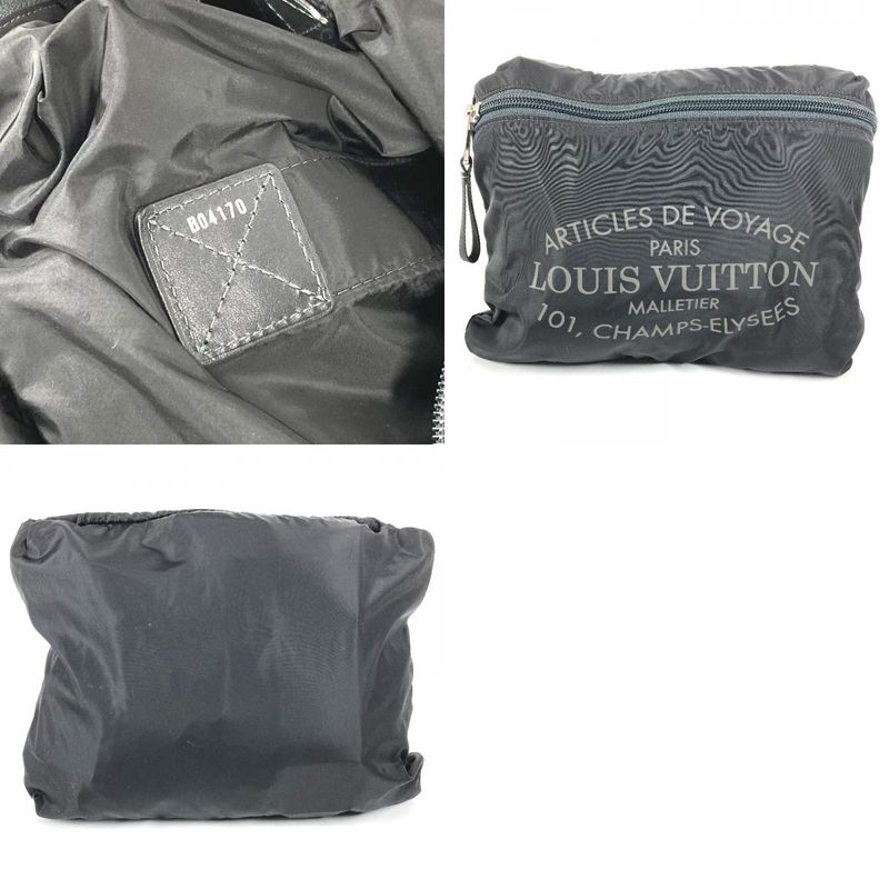 Louis Vuitton Practical Boston Bag M97058 Leather Nylon Black
