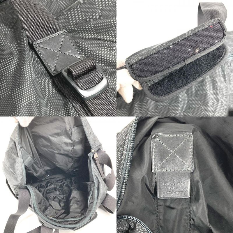 Louis Vuitton Practical Boston Bag M97058 Leather Nylon Black