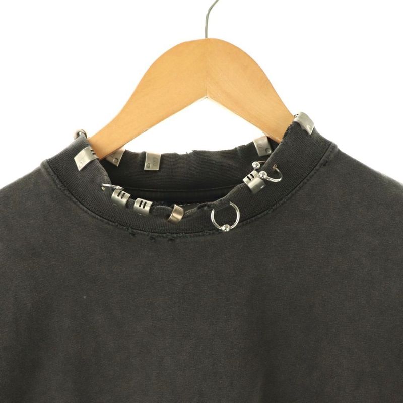 Balenciaga 24 Pierced Oversized T-shirt Short Sleeves L Gray HK - OS