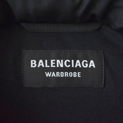 Balenciaga 22SS Metal Logo Windbreaker Nylon Track Jacket Blouson 48 Black