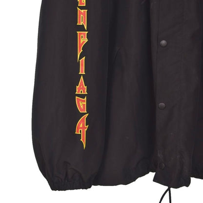 Balenciaga 22SS Metal Logo Windbreaker Nylon Track Jacket Blouson 48 Black