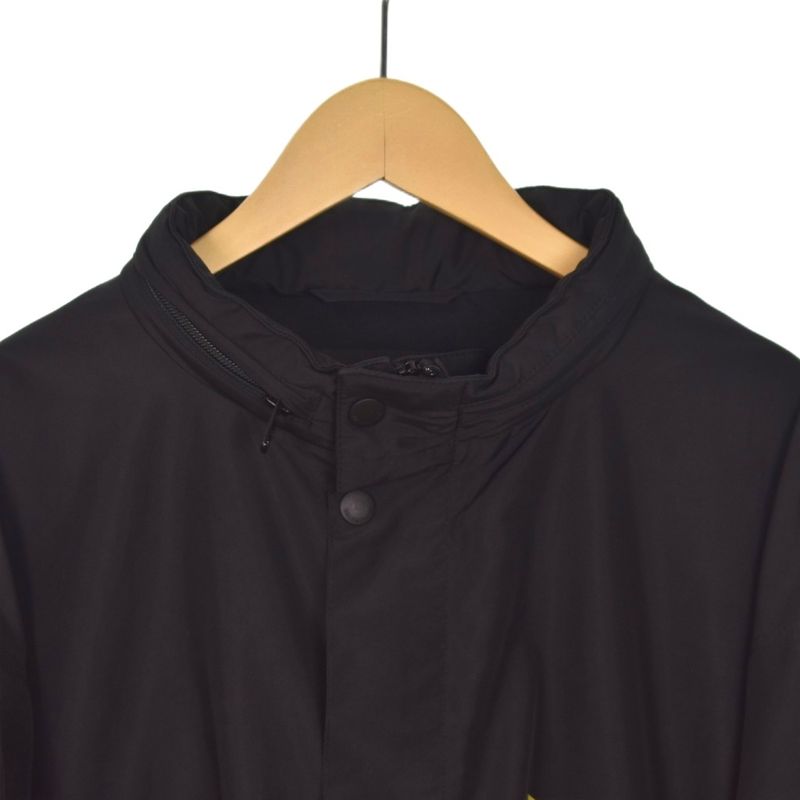 Balenciaga 22SS Metal Logo Windbreaker Nylon Track Jacket Blouson 48 Black