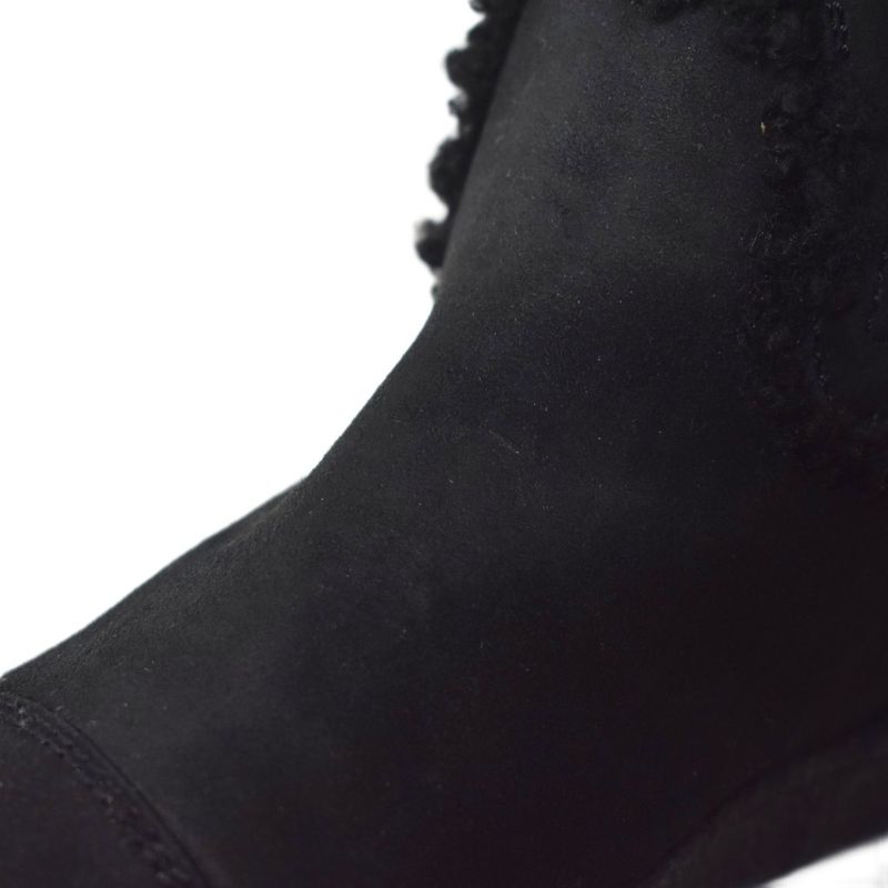 Chanel Long Boots Mouton Inner Boa Coco Mark 36.5 Black AA