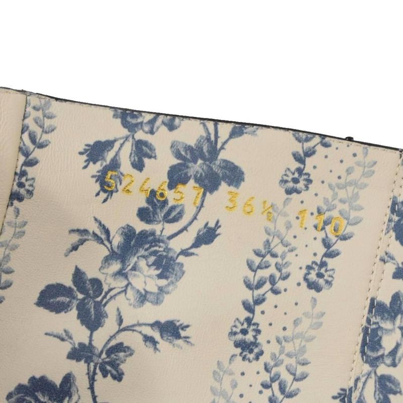 Gucci Long Boots GG Marmont Double G Leather 36.5 Black AA