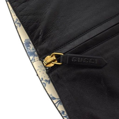 Gucci Long Boots GG Marmont Double G Leather 36.5 Black AA