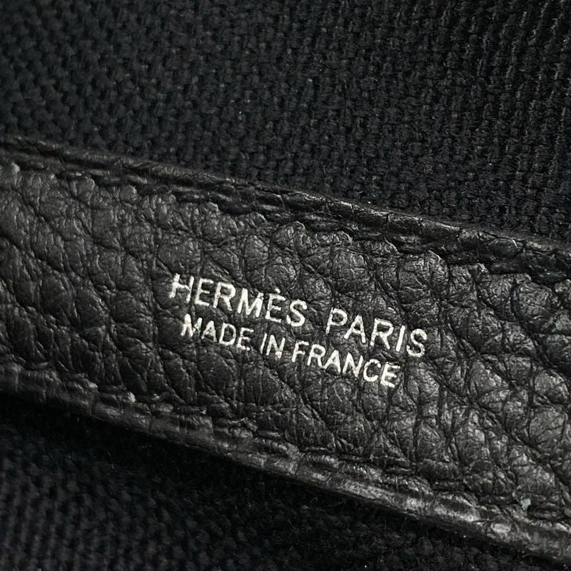 Hermes Garden Party Pocket Vertical Tote Bag White and Black