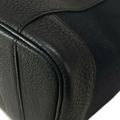 Hermes Garden Party Pocket Vertical Tote Bag White and Black