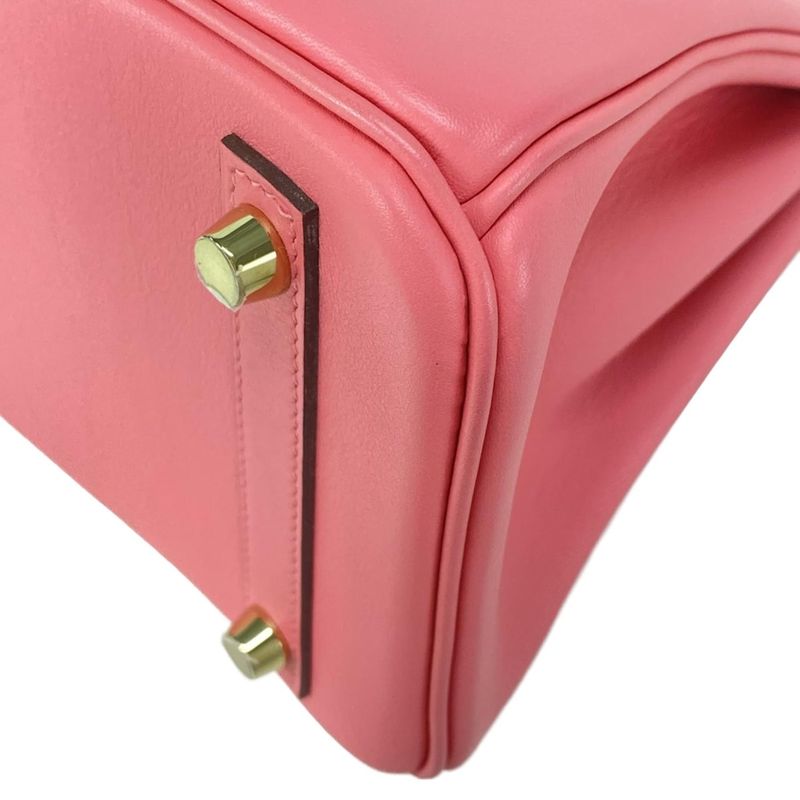 Hermes Handbag Excellent Condition Birkin 25 Rose Azalea Gold Hardware