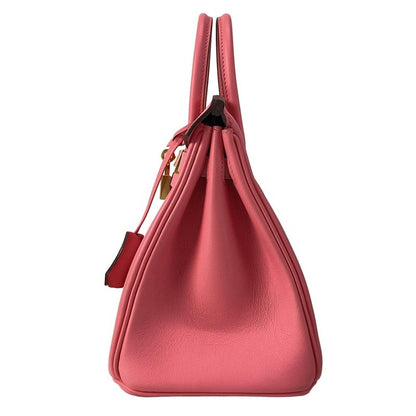 Hermes Handbag Excellent Condition Birkin 25 Rose Azalea Gold Hardware