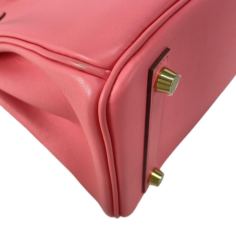 Hermes Handbag Excellent Condition Birkin 25 Rose Azalea Gold Hardware