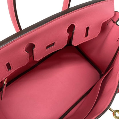 Hermes Handbag Excellent Condition Birkin 25 Rose Azalea Gold Hardware