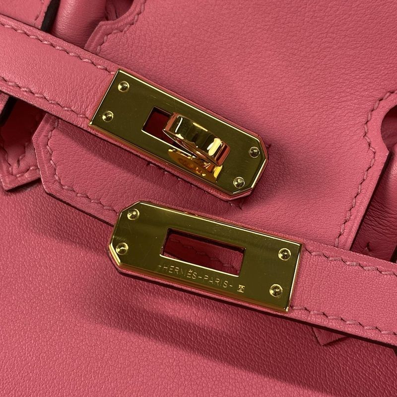 Hermes Handbag Excellent Condition Birkin 25 Rose Azalea Gold Hardware