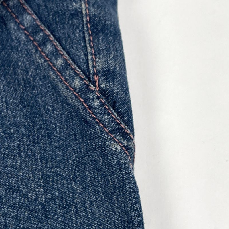 Christian Dior Logo Button Denim Skirt Tight Bottoms Skirt Cotton Elastane Blue