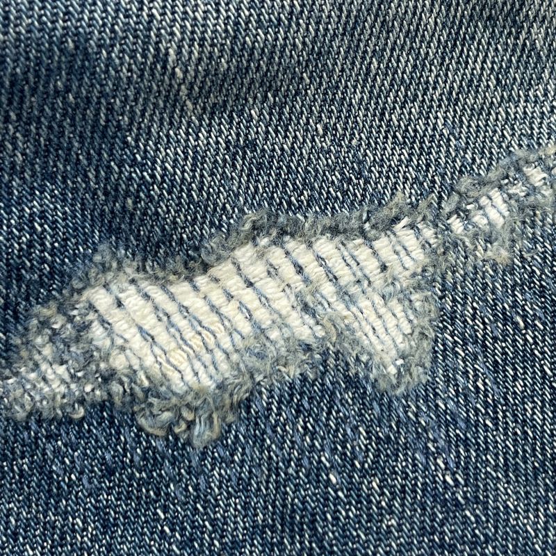 Saint Laurent Logo Button Denim Pants Damaged Skinny Jeans Bottoms Pants Cotton