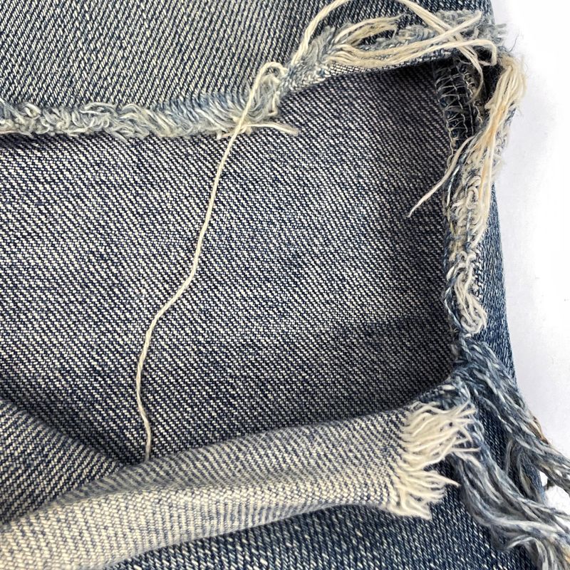 Saint Laurent Logo Button Denim Pants Crash Damage Skinny Jeans Bottoms Pants