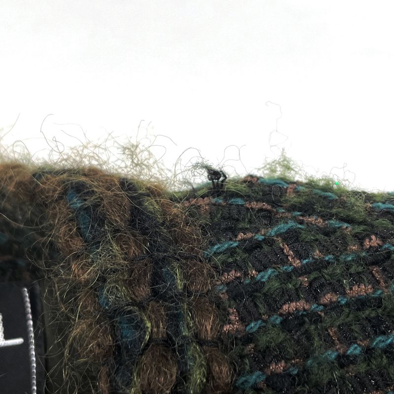 Chanel Tweed Setup Coco Mark Button No Collar 98a with Scarf Setup Skirt Suit