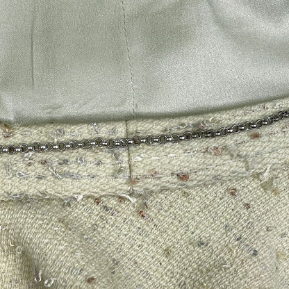 Chanel Coco Mark Button Setup Ruffle 99a Setup Skirt Suit Light Green Ladies