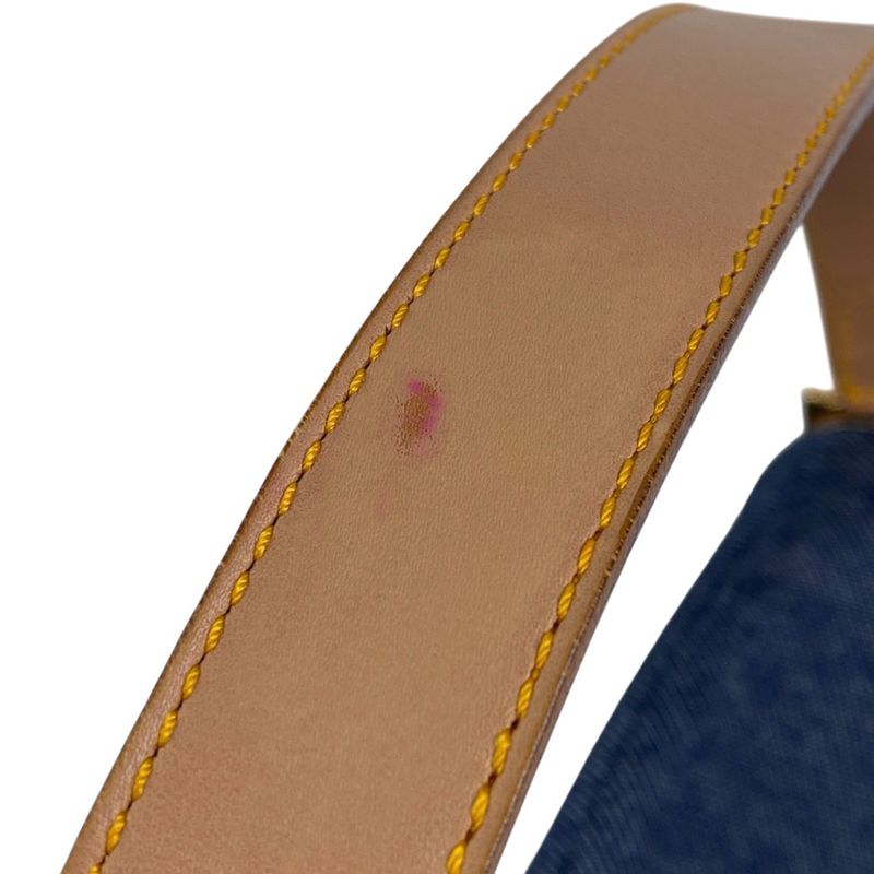 Christian Dior Saddle Bag Handbag One Shoulder Logo Shoulder Bag Denim Navy