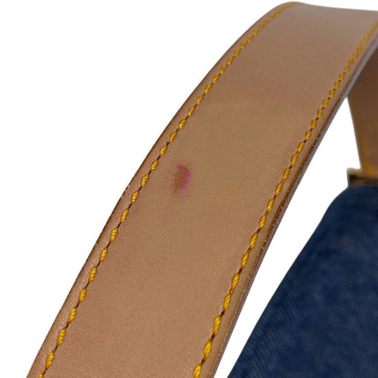 Christian Dior Saddle Bag Handbag One Shoulder Logo Shoulder Bag Denim Navy