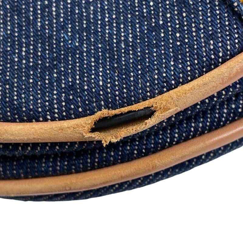 Christian Dior Saddle Bag Handbag One Shoulder Logo Shoulder Bag Denim Navy