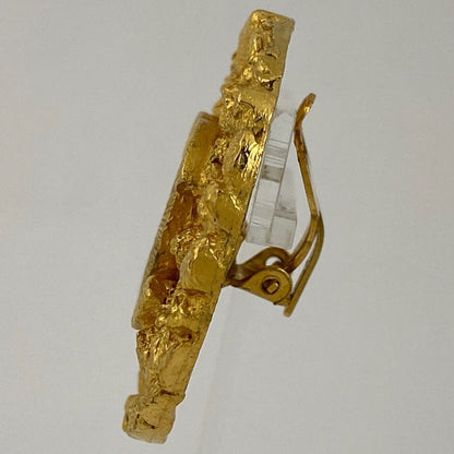 Chanel Coco Mark Round Earrings CC Earrings GP Gold Ladies