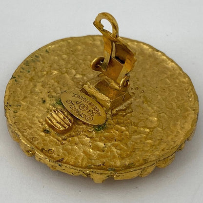 Chanel Coco Mark Round Earrings CC Earrings GP Gold Ladies