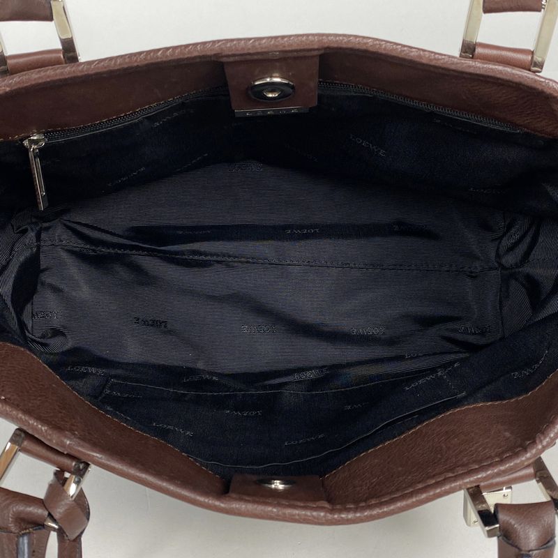 Loewe Amazona Fusta Tote Bag Anagram Handbag Tote Leather Brown Women's