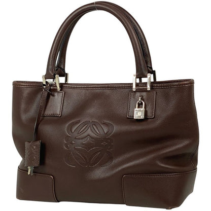Loewe Amazona Fusta Tote Bag Anagram Handbag Tote Leather Brown Women's
