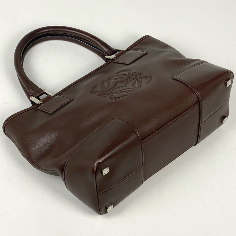 Loewe Amazona Fusta Tote Bag Anagram Handbag Tote Leather Brown Women's
