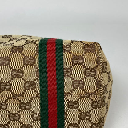 Gucci GG Pattern Tote Bag Sherry Line Web Tote Bag GG Canvas Brown 137396 Women