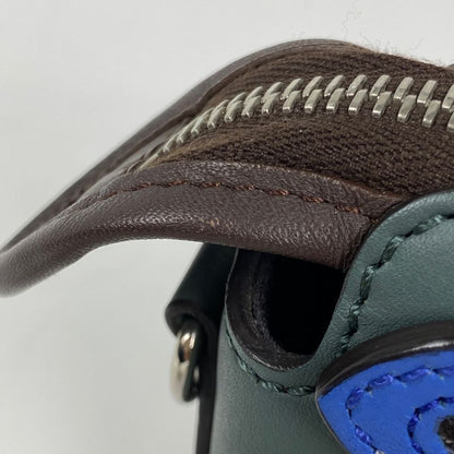 Fendi by the Way Mini Handbag 2way Shoulder Bag Handbag Leather Green Blue