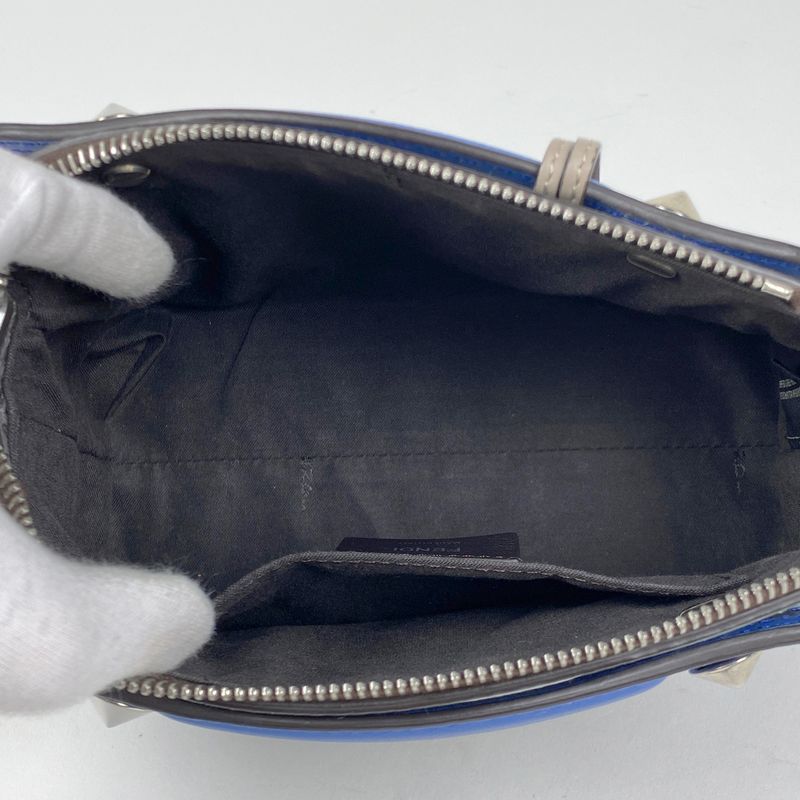 Fendi by the Way Mini Handbag 2way Shoulder Bag Handbag Leather Green Blue