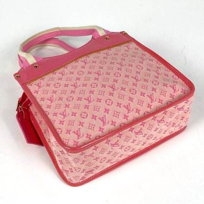 Louis Vuitton Sac Catrine Handbag Tote Straw Berry Handbag Monogram Mini Pink