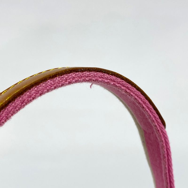 Louis Vuitton Sac Catrine Handbag Tote Straw Berry Handbag Monogram Mini Pink