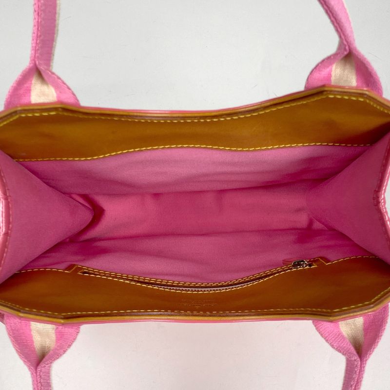 Louis Vuitton Sac Catrine Handbag Tote Straw Berry Handbag Monogram Mini Pink