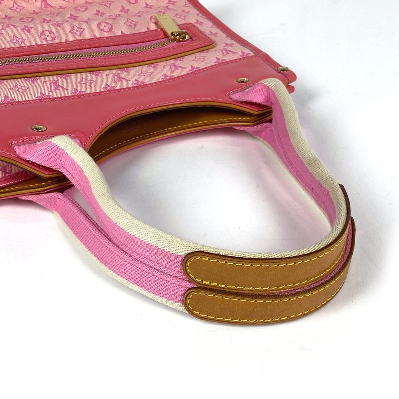 Louis Vuitton Sac Catrine Handbag Tote Straw Berry Handbag Monogram Mini Pink