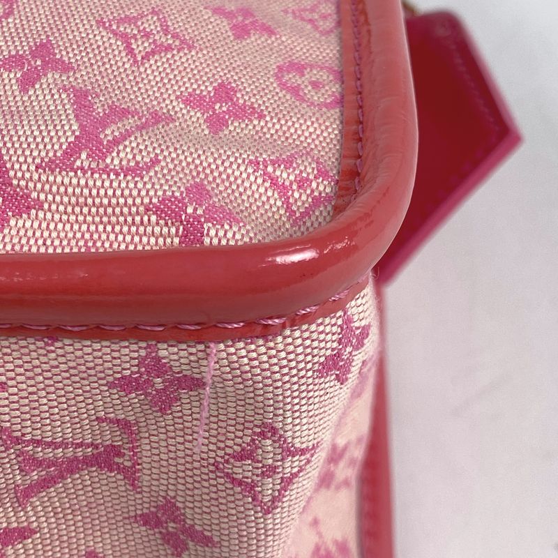 Louis Vuitton Sac Catrine Handbag Tote Straw Berry Handbag Monogram Mini Pink