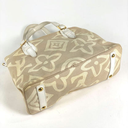 Louis Vuitton Taisienne PM Shoulder Bag Cruise Line Tote Bag Canvas Sable