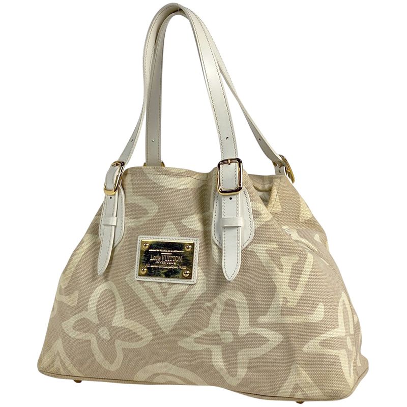 Louis Vuitton Taisienne PM Shoulder Bag Cruise Line Tote Bag Canvas Sable
