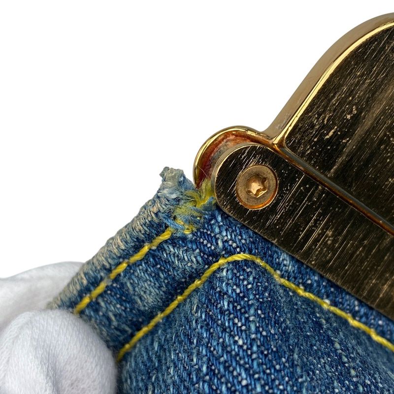 Louis Vuitton Mini Pleaty Handbag One Shoulder Bag Monogram Denim Blue M95050