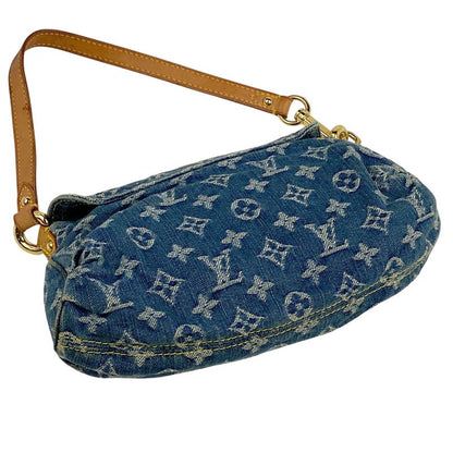 Louis Vuitton Mini Pleaty Handbag One Shoulder Bag Monogram Denim Blue M95050