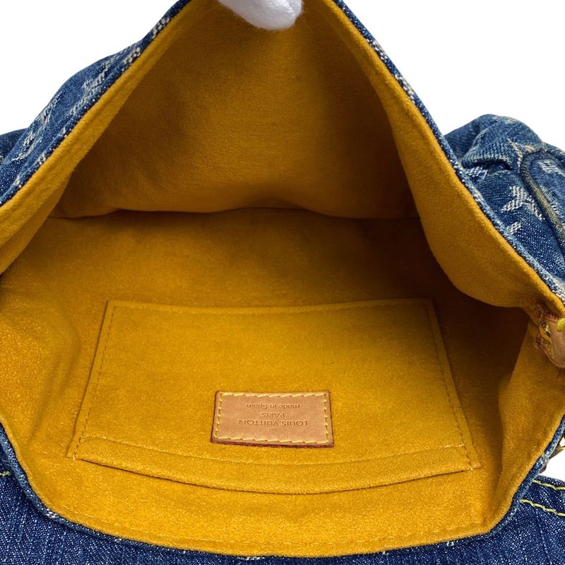 Louis Vuitton Mini Pleaty Handbag One Shoulder Bag Monogram Denim Blue M95050
