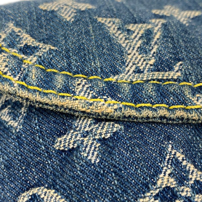 Louis Vuitton Mini Pleaty Handbag One Shoulder Bag Monogram Denim Blue M95050