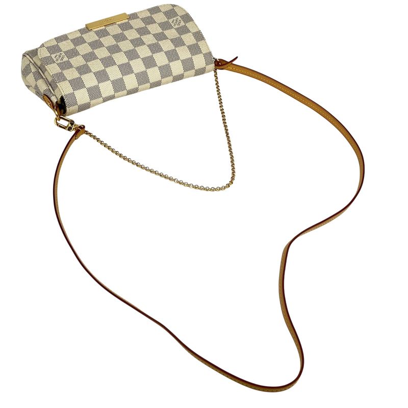 Louis Vuitton Favorite PM Handbag Clutch Bag 3way Shoulder Bag Damier Azure