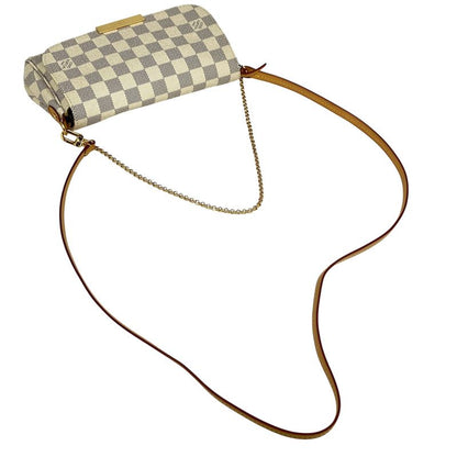 Louis Vuitton Favorite PM Handbag Clutch Bag 3way Shoulder Bag Damier Azure