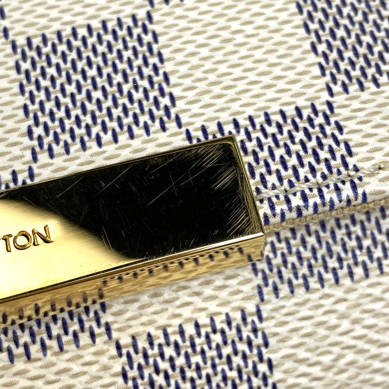 Louis Vuitton Favorite PM Handbag Clutch Bag 3way Shoulder Bag Damier Azure