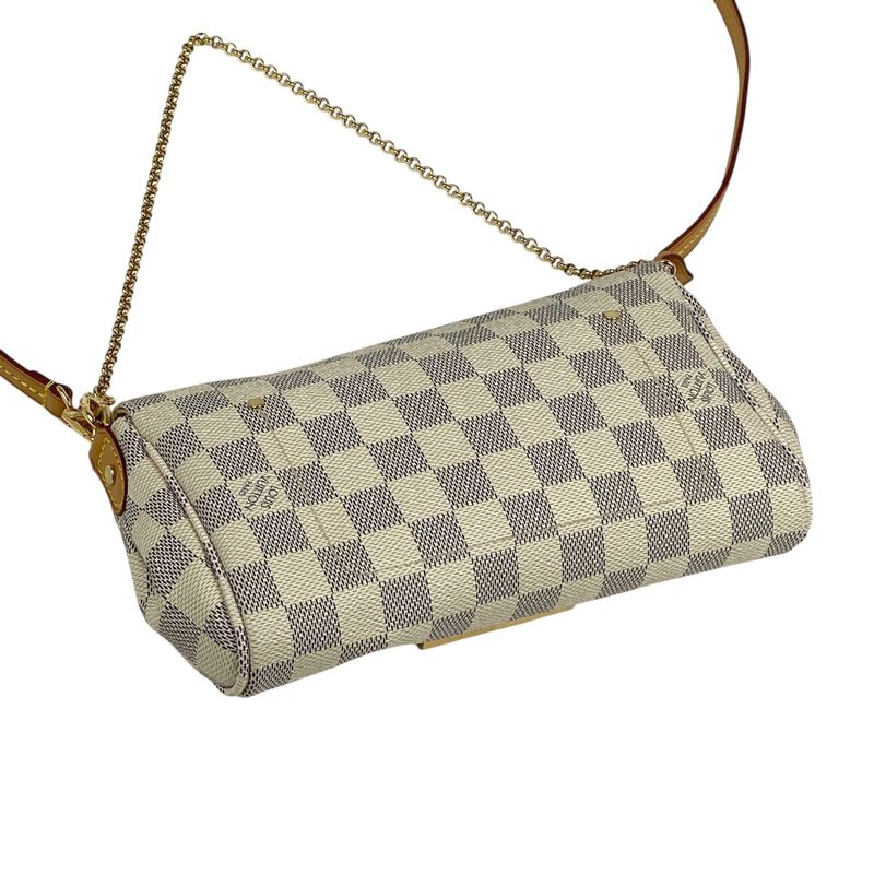 Louis Vuitton Favorite PM Handbag Clutch Bag 3way Shoulder Bag Damier Azure