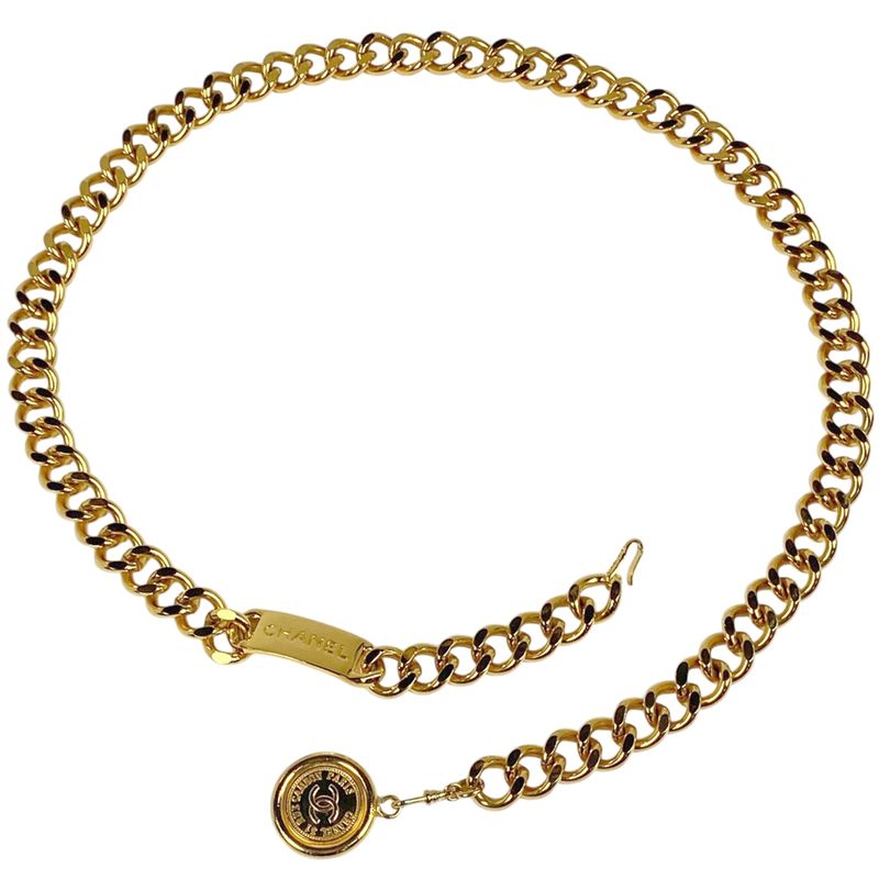 Chanel Coco Mark Chain Belt 31 Rue Cambon GP Gold Ladies
