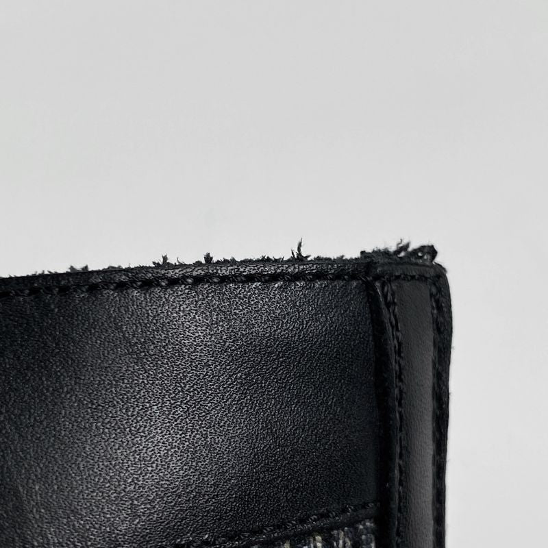 Christian Dior Trotter Pattern Short Boots Oblique Shoes Boots Leather Canvas